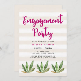 Glam Cactus Engagement Party Einladung