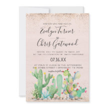 Glam Cactus Fiesta Wedding Einladung