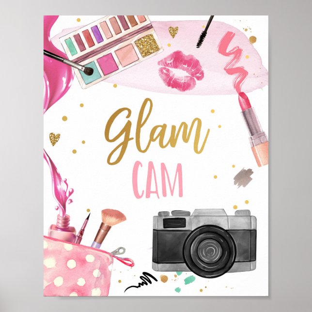 Glam Cam Wellness-Center Party Makeup Glamour Girl Poster (Vorne)