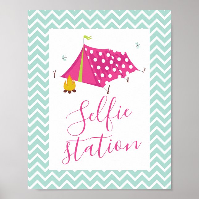 Glam Camp Wellness-Center Makeover Selfie Station Poster (Vorne)