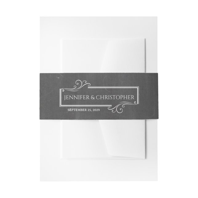 Glam Chalkboard Einladungsbanderole (Vorderseite Beispiel)