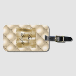 Glam Champagne Gold Glitzy Diamonds Gepäckanhänger