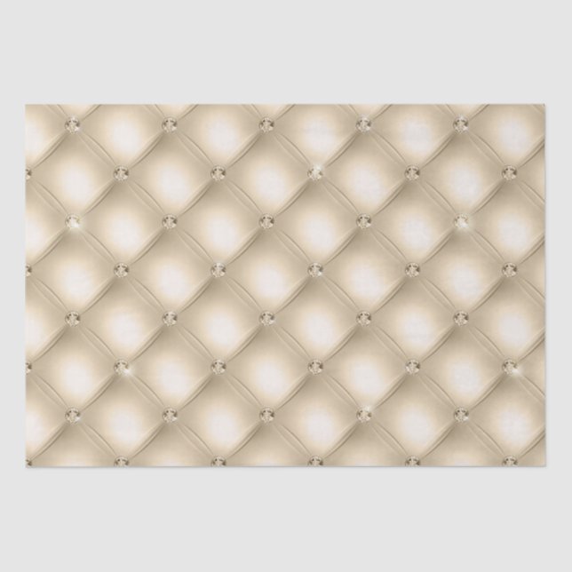 Glam Champagne Gold Glitzy Diamonds Seidenpapier (Vorderseite)