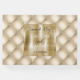 Glam Champagne Gold Glitzy DiamondsWedding Gästebuch