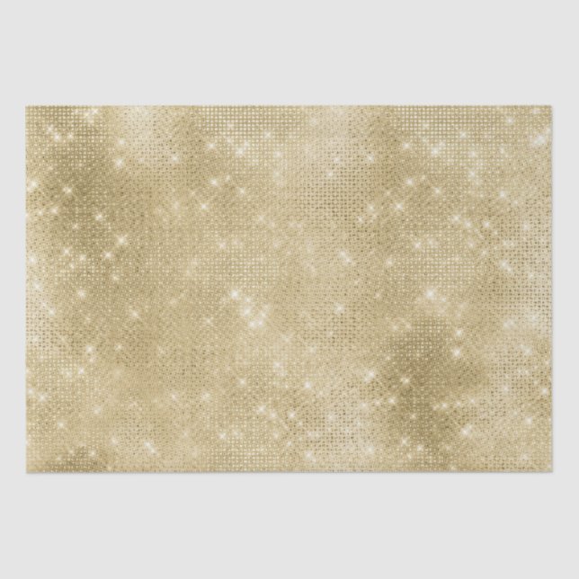 Glam Champagne Gold Glitzy Sparkle Seidenpapier (Vorderseite)