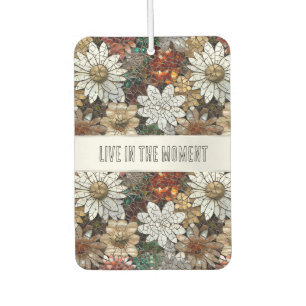 Glam Champagne Gold Red White Blume Autolufterfrischer