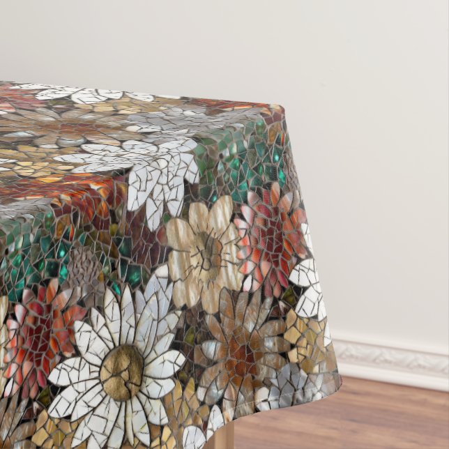 Glam Champagne Gold Red White Blume Tischdecke (Beispiel)