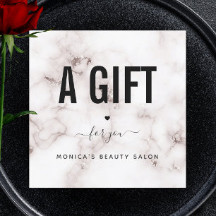 Glam Champagne Marble Elegantes Beauty Salon Logo