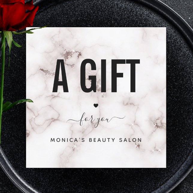 Glam Champagne Marble Elegantes Beauty Salon Logo (Von Creator hochgeladen)