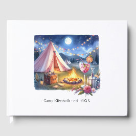 Glam Chic Camp Bride Bachelorette Weekend Gästebuch