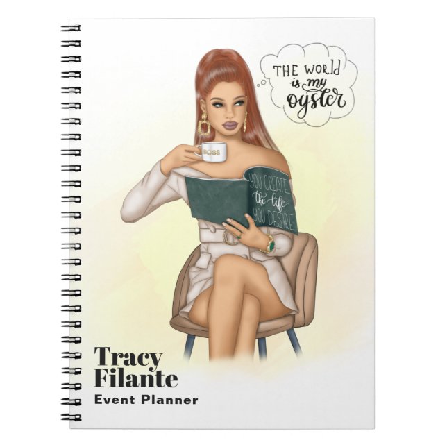 Glam Chic Coffee Boss Notebook Notizblock (Vorderseite)