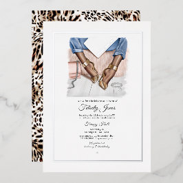 Glam Chic Fashion Brautparty Folieneinladung