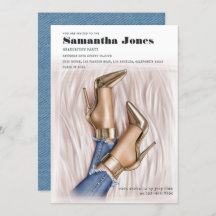 Glam Chic Fashion Denim Graduation Party