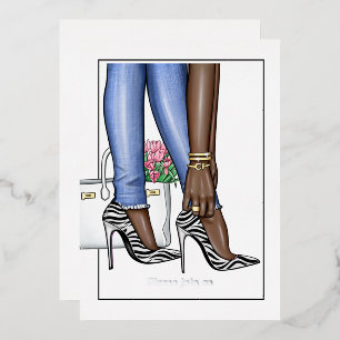 Glam Chic Fashion Show Foil Einladung