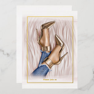 Glam Chic Fashion Show Folieneinladung