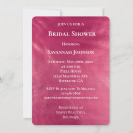 Glam Chic Pink Brautparty Einladung
