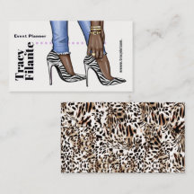 Glam Chic Zebra Fashion Business Card