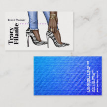 Glam Chic Zebra Fashion Business Card
