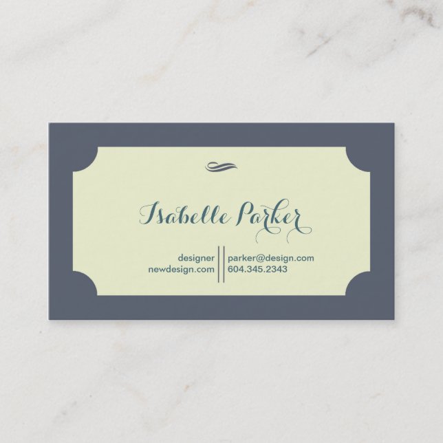 Glam Classic Business Card Visitenkarte (Vorderseite)