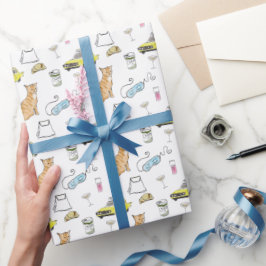 Glam Cocktail Party Whimsical Retro Geschenkpapier