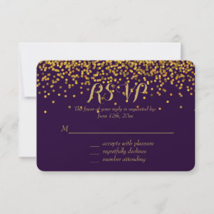 Glam Confetti Dots UAWG RSVP Karte