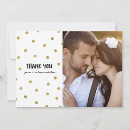 Glam Confetti Wird Falsches Foil Wedding Thank You Dankeskarte