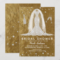 Glam Diamond Wedding Dress Gold Brautparty