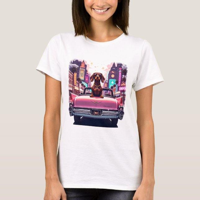 Glam Dog in Vegas Drive T-Shirt (Vorderseite)