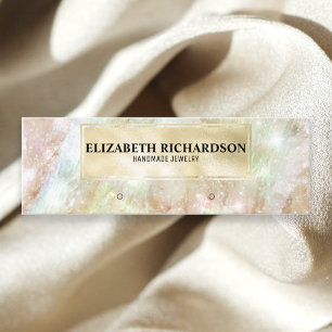 Glam Elegant Luxury Iridescent Juwelier Display Mini Visitenkarte