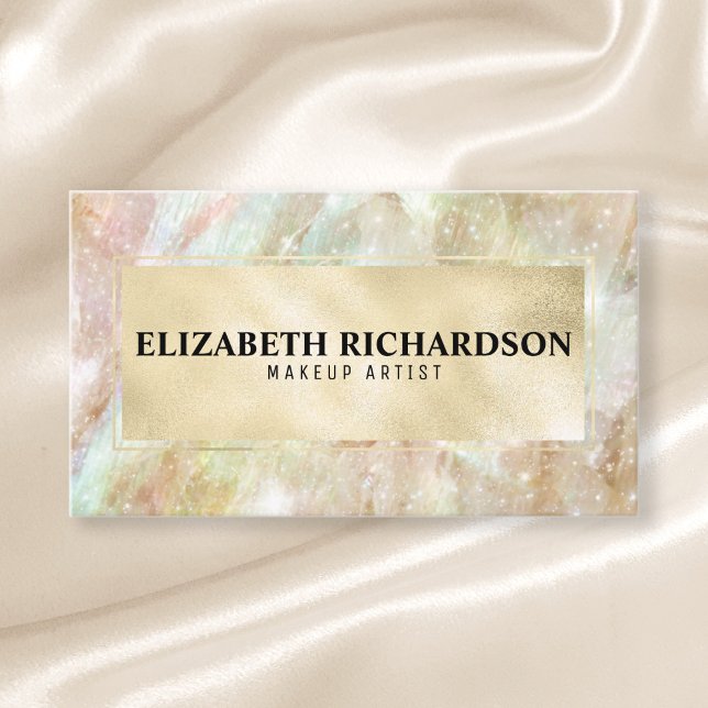 Glam Elegant Luxury Modern Iridescent Holographic Visitenkarte (Von Creator hochgeladen)