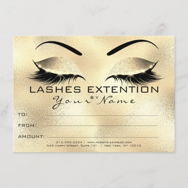 Glam Eyebrow Lashes Beauty Makeup Certificate Gesc (Vorderseite)