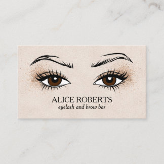 Glam Eyelash-Erweiterung Brow Bar macht Künstler Visitenkarte