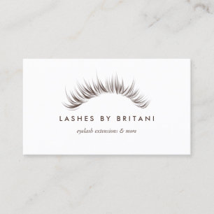 Glam Eyelashes weiß und braun Visitenkarte