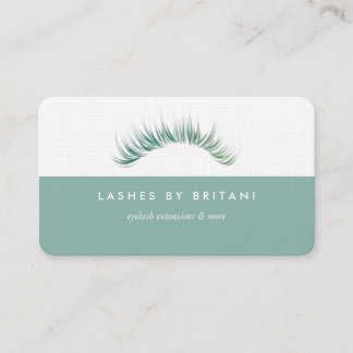 Glam Eyelashes weiße Text Business Card Visitenkarte