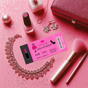 Glam Fashion Show Party Night Girl's Ticket Einladung