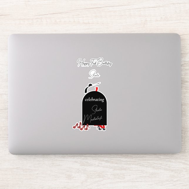 Glam Fashionista Happy Fab Birthday Aufkleber (Computer)