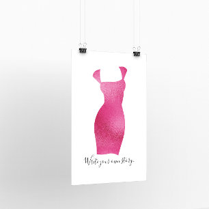 Glam Feminine Silhouette Poster