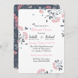 Glam florrosa Aquarell Probe Abendessen Einladung