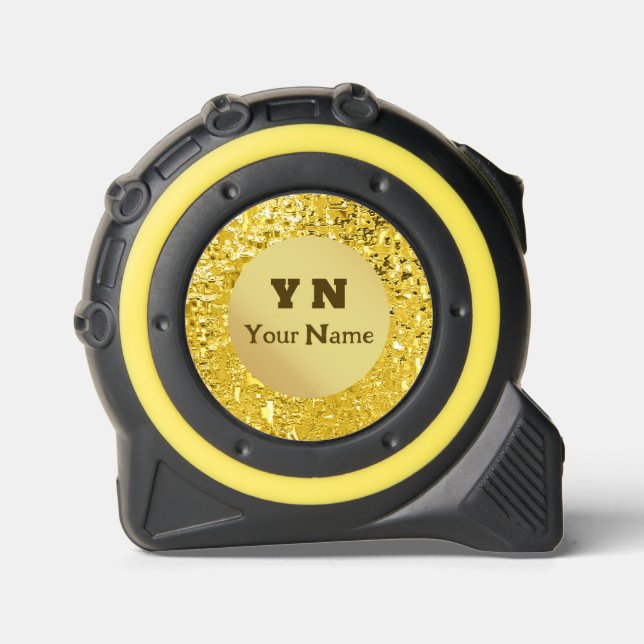 Glam funkeln und glänzen Imitate goldenes Muster Maßband (Vorderseite)