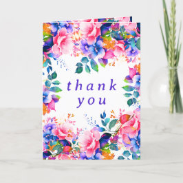 Glam Garden Watercolor Floral Geburtstag Vielen Da Dankeskarte