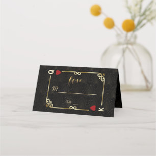Glam Gatsby Casino Las Vegas Poker Wedding Platzkarte