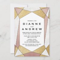 Glam Geometric Diamond Elopement Empfang