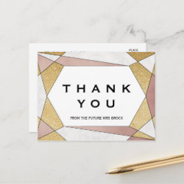 Glam Geometric Diamond Vielen Dank Postkarte