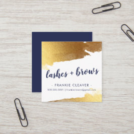 GLAM GILDED GOLD EDGES handgeschriebene Skriptschi Quadratische Visitenkarte