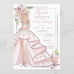 Glam Girl Brautparty Einladung