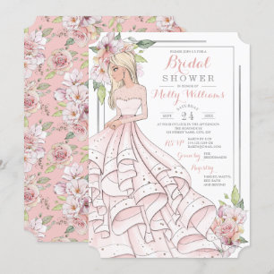 Glam Girl Bride Brautparty Einladung