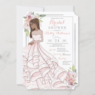 Glam Girl Bride Brautparty Einladung