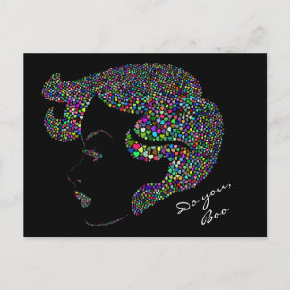 Glam Girl Self Girl Power Zitat Postkarte