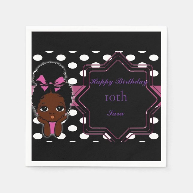 Glam Girl Theme Serviette (Vorderseite)