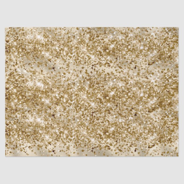 Glam Girly Gold Glitzer Seidenpapier (Vorderseite)